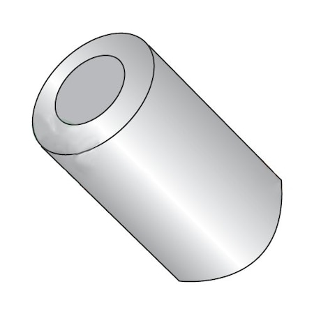 Newport Fasteners Round Spacer, #10 Screw Size, Plain Aluminum, 1/2 in Overall Lg, 0.192 in Inside Dia, 1000 PK 984560